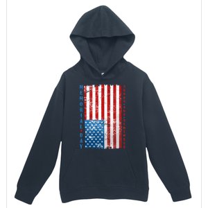 Memorial Day Honor And Remember Distressed USA American Flag Urban Pullover Hoodie