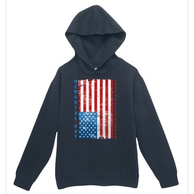 Memorial Day Honor And Remember Distressed USA American Flag Urban Pullover Hoodie