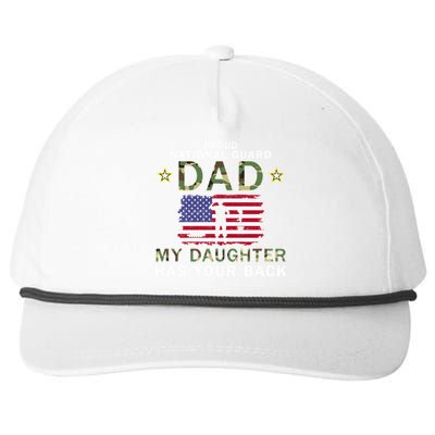 My Daughter Has Your Backcute Giftproud National Guard Dad Army Gift Snapback Five-Panel Rope Hat