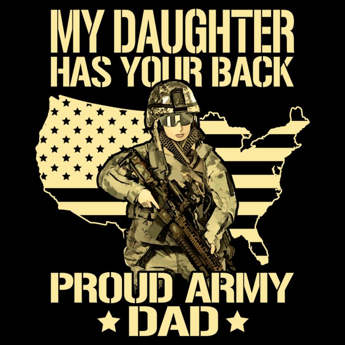 My Daughter Has Your Back Gift Proud Army Dad Military Father Gift Backpack