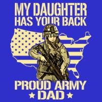 My Daughter Has Your Back Gift Proud Army Dad Military Father Gift Womens Tank Top