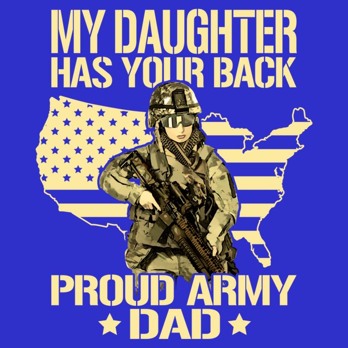My Daughter Has Your Back Gift Proud Army Dad Military Father Gift Womens Tank Top