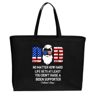 My Dad Happy Father's Day Day No Matter How Hard Life Gets Gift Cotton Canvas Jumbo Tote