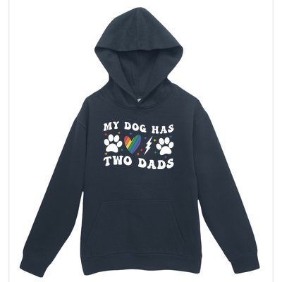 My Dog Has Two Dads Funny Pride Lgbt Lgbtq Rainbow Gift Urban Pullover Hoodie