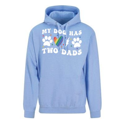 My Dog Has Two Dads Funny Pride Lgbt Lgbtq Rainbow Gift Unisex Surf Hoodie