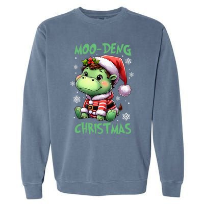 Moo Deng Hippo Baby Pigmy Moodeng Garment-Dyed Sweatshirt