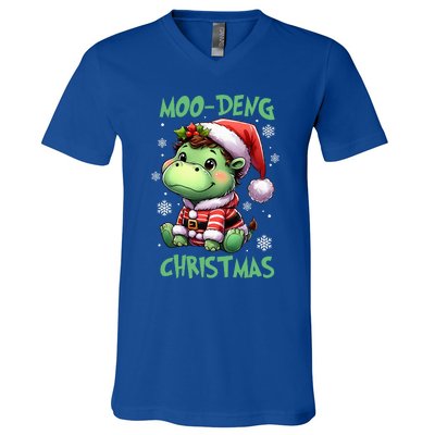 Moo Deng Hippo Baby Pigmy Moodeng V-Neck T-Shirt