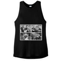 Moo Deng Hippo Photo Funny Pygmy Hippopotamus Ladies PosiCharge Tri-Blend Wicking Tank
