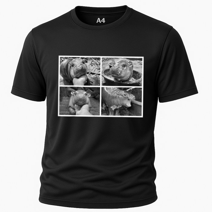 Moo Deng Hippo Photo Funny Pygmy Hippopotamus Performance Shirt