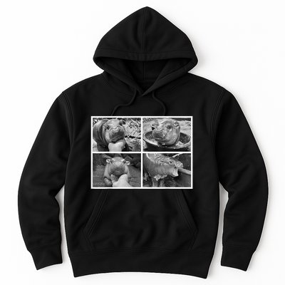 Moo Deng Hippo Photo Funny Pygmy Hippopotamus Hoodie