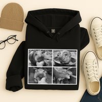 Moo Deng Hippo Photo Funny Pygmy Hippopotamus Hoodie