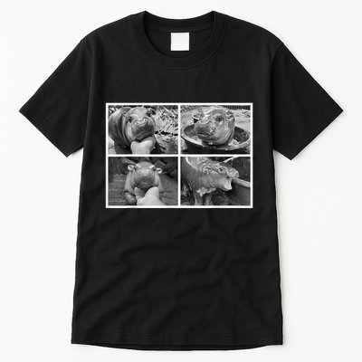 Moo Deng Hippo Photo Funny Pygmy Hippopotamus Tall T-Shirt