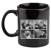 Moo Deng Hippo Photo Funny Pygmy Hippopotamus 11oz C Handle Ceramic Mug