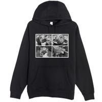 Moo Deng Hippo Photo Funny Pygmy Hippopotamus Premium Pullover Hoodie