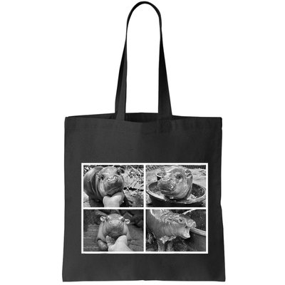 Moo Deng Hippo Photo Funny Pygmy Hippopotamus Bag