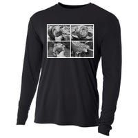 Moo Deng Hippo Photo Funny Pygmy Hippopotamus Cooling Performance Long Sleeve Crew