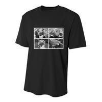 Moo Deng Hippo Photo Funny Pygmy Hippopotamus Youth Performance Sprint T-Shirt