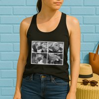 Moo Deng Hippo Photo Funny Pygmy Hippopotamus Womens Tank Top