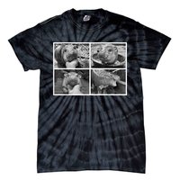 Moo Deng Hippo Photo Funny Pygmy Hippopotamus Tie-Dye T-Shirt