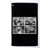Moo Deng Hippo Photo Funny Pygmy Hippopotamus Golf Towel