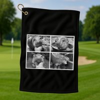 Moo Deng Hippo Photo Funny Pygmy Hippopotamus Golf Towel