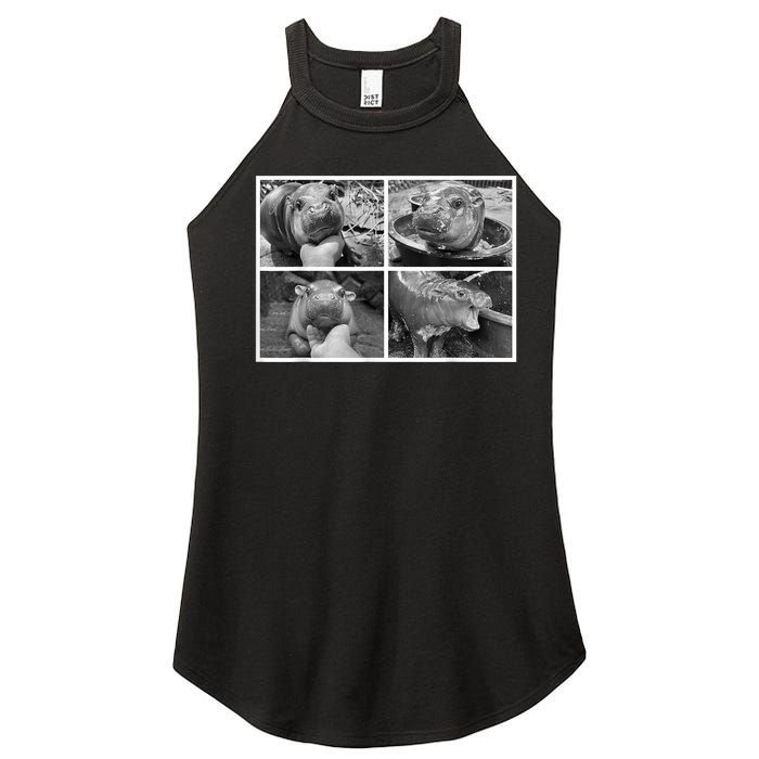 Moo Deng Hippo Photo Funny Pygmy Hippopotamus Women’s Perfect Tri Rocker Tank