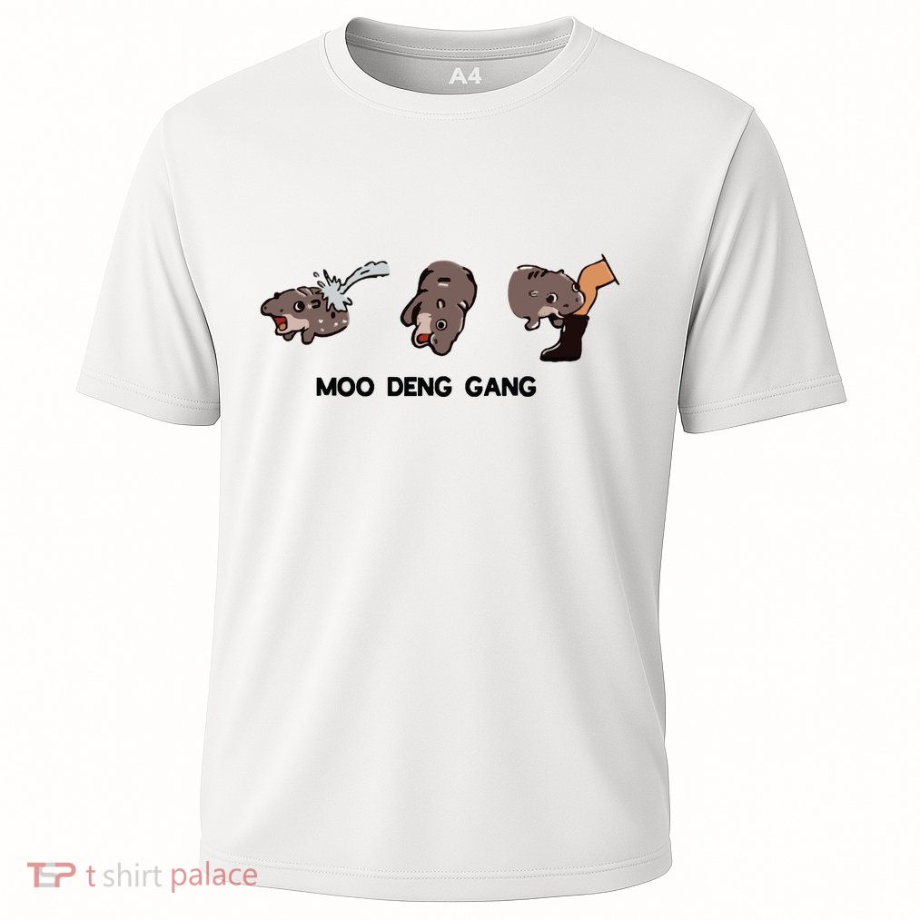 Moo Deng Hippo Lover Funny Baby Hippo Moo Deng Cooling Performance Crew T-Shirt