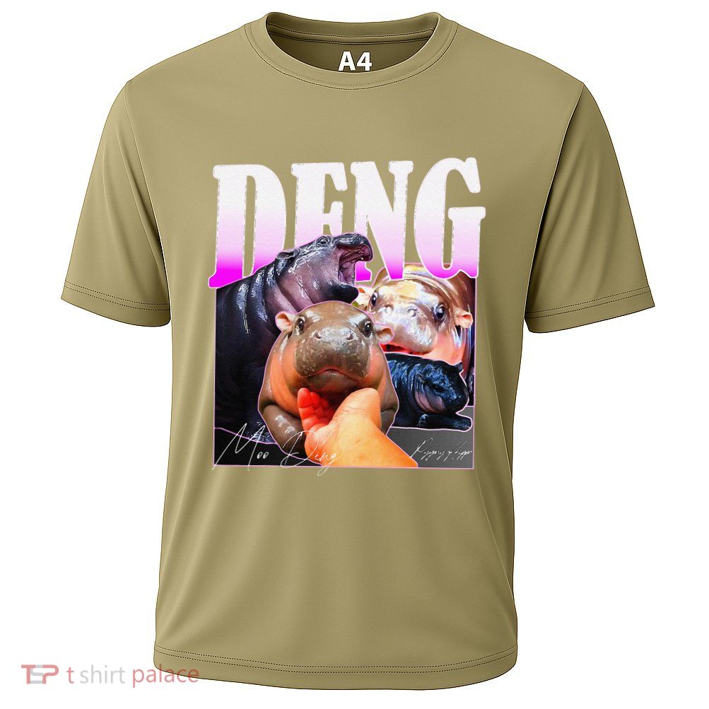 Moo Deng Hippo Baby Pygmy Funny Gift Cooling Performance Crew T-Shirt
