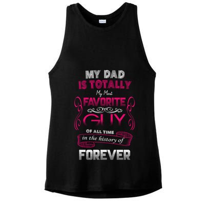 My Dad Is My Favorite Forever Ladies PosiCharge Tri-Blend Wicking Tank