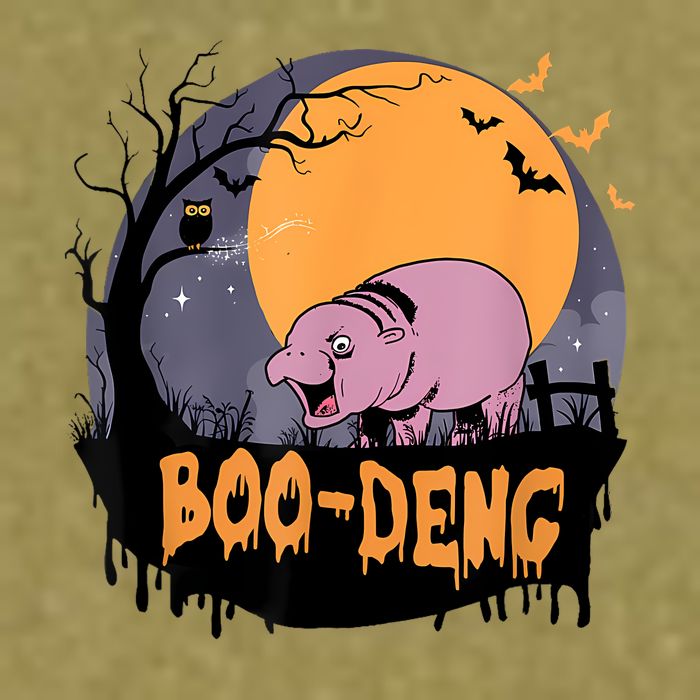 Moo Deng Halloween Boo Deng Halloween Garment-Dyed Women's Muscle Tee