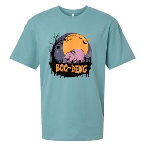 Moo Deng Halloween Boo Deng Halloween Sueded Cloud Jersey T-Shirt