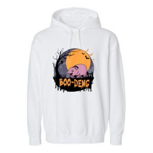 Moo Deng Halloween Boo Deng Halloween Garment-Dyed Fleece Hoodie