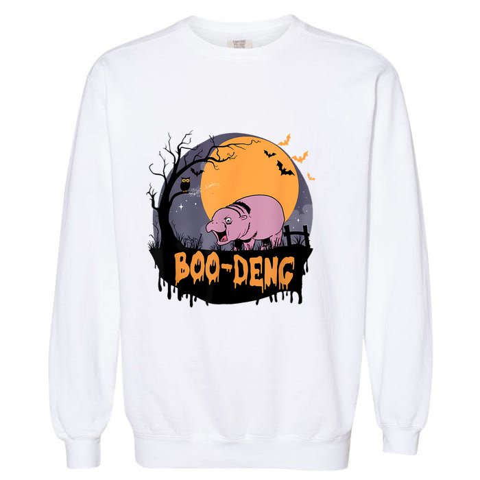 Moo Deng Halloween Boo Deng Halloween Garment-Dyed Sweatshirt
