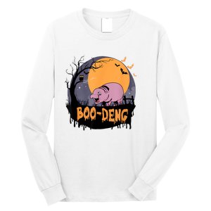 Moo Deng Halloween Boo Deng Halloween Long Sleeve Shirt