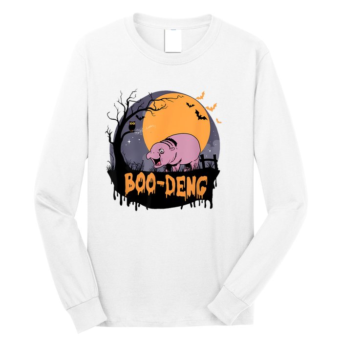 Moo Deng Halloween Boo Deng Halloween Long Sleeve Shirt