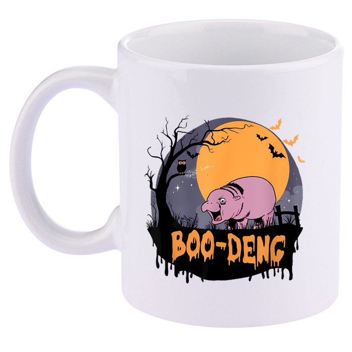 Moo Deng Halloween Boo Deng Halloween 11oz C Handle Ceramic Mug