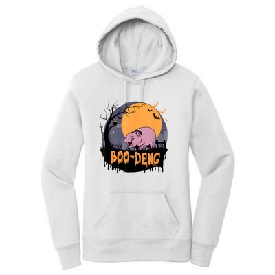 Moo Deng Halloween Boo Deng Halloween Women's Pullover Hoodie