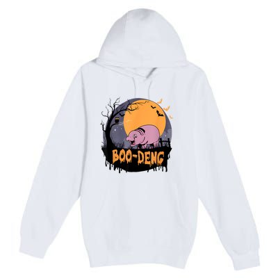 Moo Deng Halloween Boo Deng Halloween Premium Pullover Hoodie