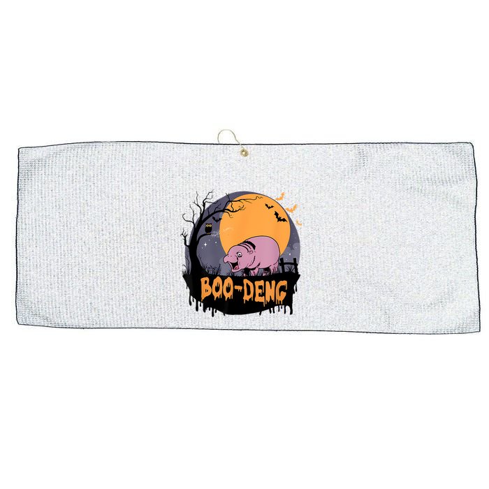 Moo Deng Halloween Boo Deng Halloween Large Microfiber Waffle Golf Towel