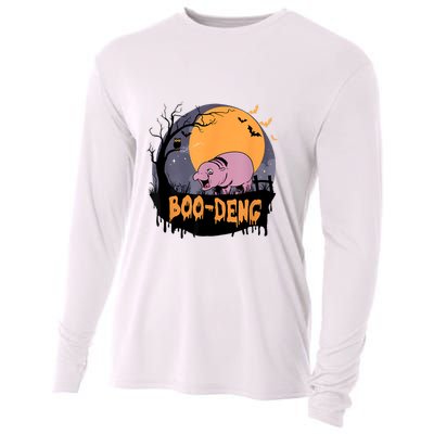 Moo Deng Halloween Boo Deng Halloween Cooling Performance Long Sleeve Crew