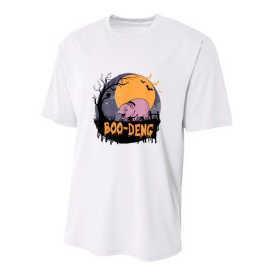 Moo Deng Halloween Boo Deng Halloween Youth Performance Sprint T-Shirt