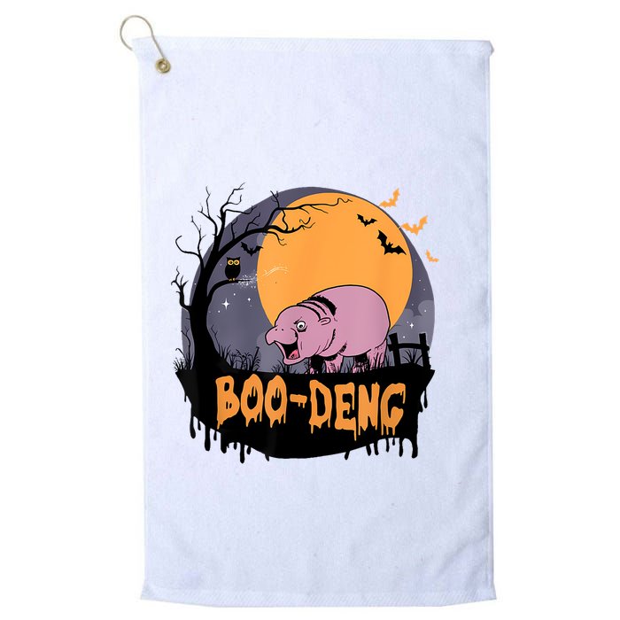 Moo Deng Halloween Boo Deng Halloween Golf Towel