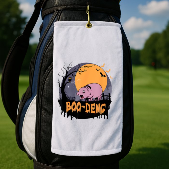 Moo Deng Halloween Boo Deng Halloween Golf Towel