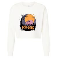 Moo Deng Halloween Boo Deng Halloween Cropped Pullover Crew