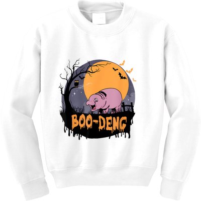 Moo Deng Halloween Boo Deng Halloween Kids Sweatshirt