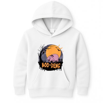Moo Deng Halloween Boo Deng Halloween Kids Hoodie