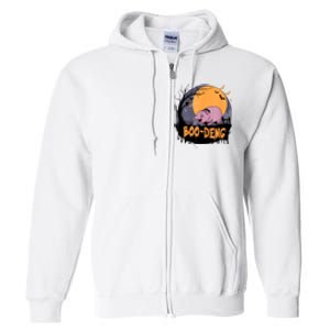 Moo Deng Halloween Boo Deng Halloween Full Zip Hoodie