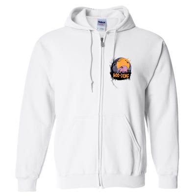 Moo Deng Halloween Boo Deng Halloween Full Zip Hoodie