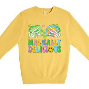 Magically Delicious Hippie St Patrick's Day Skeleton Charms Premium Crewneck Sweatshirt