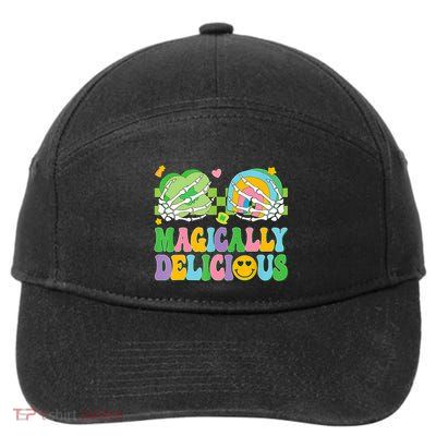 Magically Delicious Hippie St Patrick's Day Skeleton Charms 7-Panel Snapback Hat